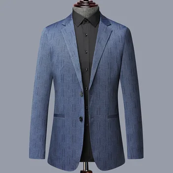 2023 Нов мъжки костюм на Бизнес Палто голям размер Ежедневни Мъже на средна възраст с висока яка Модерен Красив trend костюм Single West Jacket