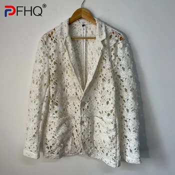 PFHQ Модерен завързана дизайн с бродерия, мъжки костюми, палта, висококачествен Индивидуален Елегантен модерен яке-сако, луксозен 2023