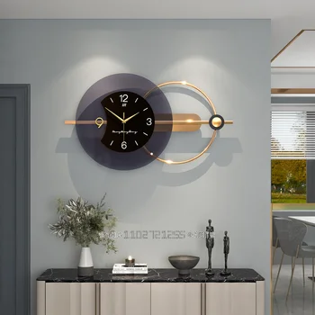 Акрилни, декоративни часовници, лампа за дневна, луксозни стенни часовници, модерен минималистичен модерен дом, творчески часовници, трясък на стената