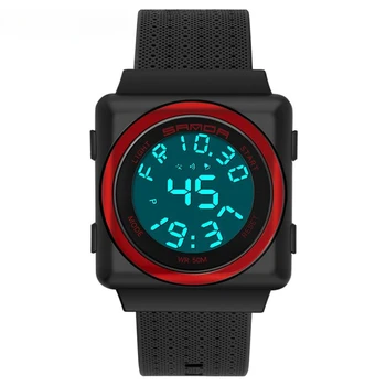 Модни нови студентски цифров часовник, мултифункционални водоустойчиви електронни спортни мъжки ръчен часовник Relogio 2000